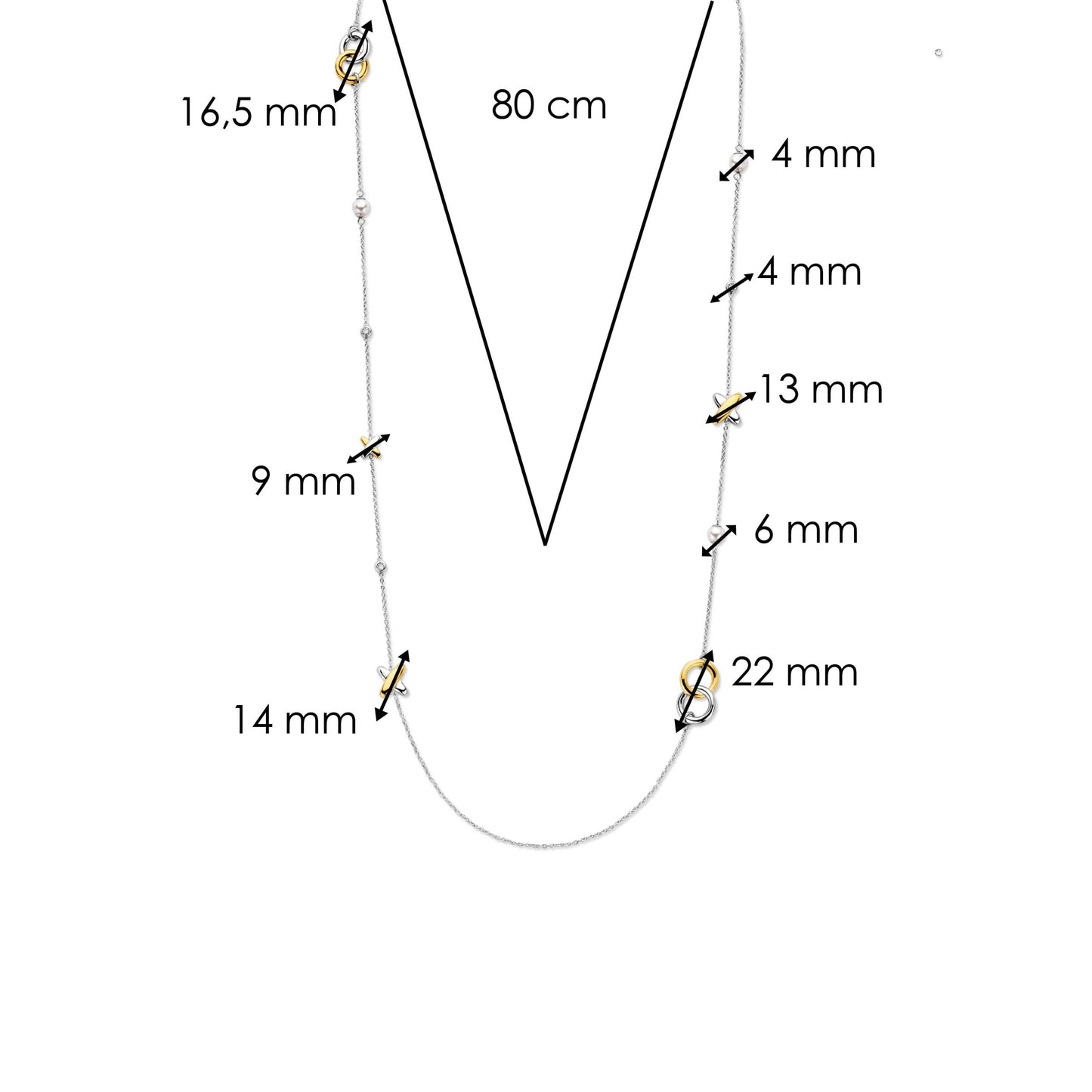 TI SENTO - Milano Necklace 34061ZY/80