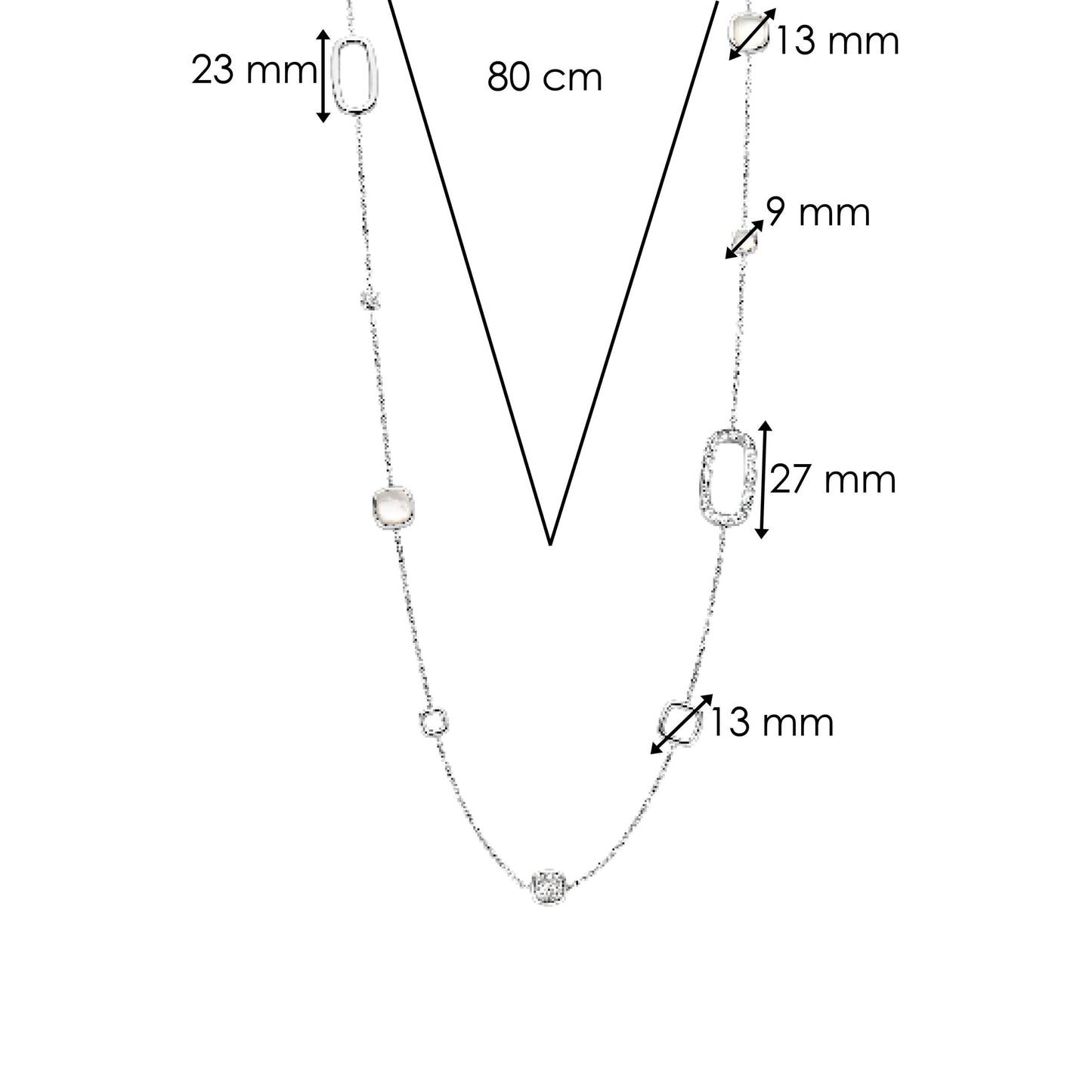 TI SENTO - Milano Necklace 34081ZI/80