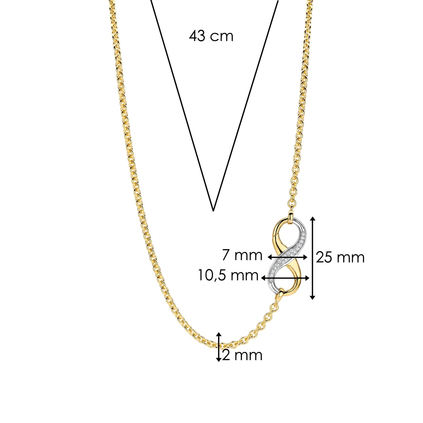 TI SENTO - Milano Necklace 34085ZY/43