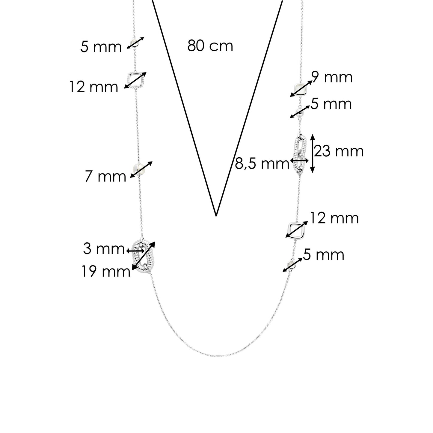 TI SENTO - Milano Necklace 34045ZI/80