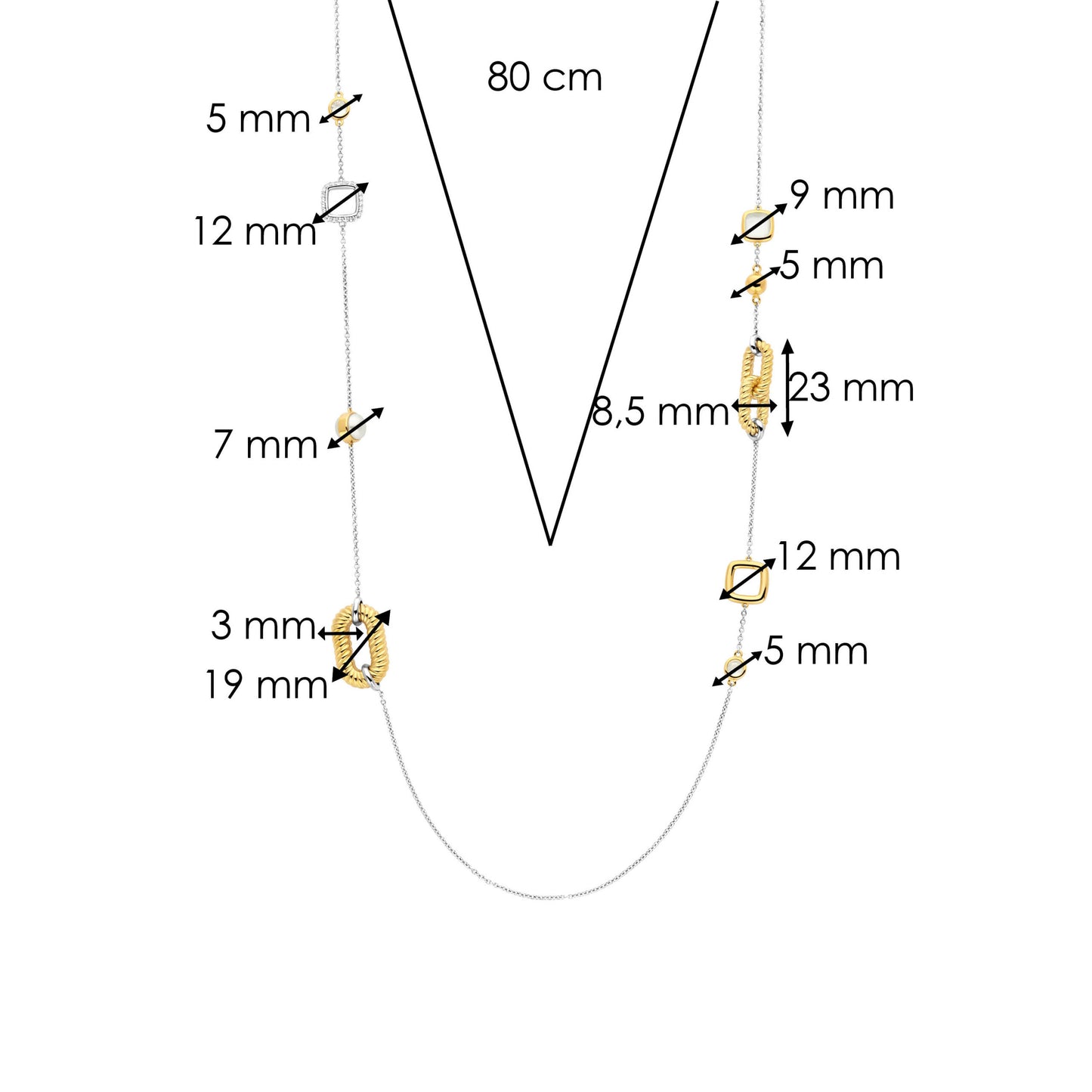 TI SENTO - Milano Necklace 34045ZY/80