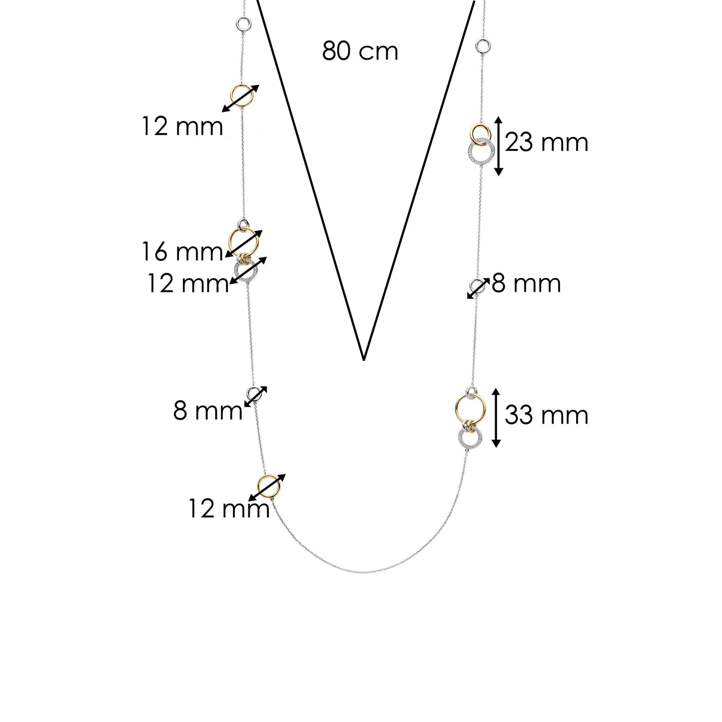 TI SENTO - Milano Necklace 34060ZY/80
