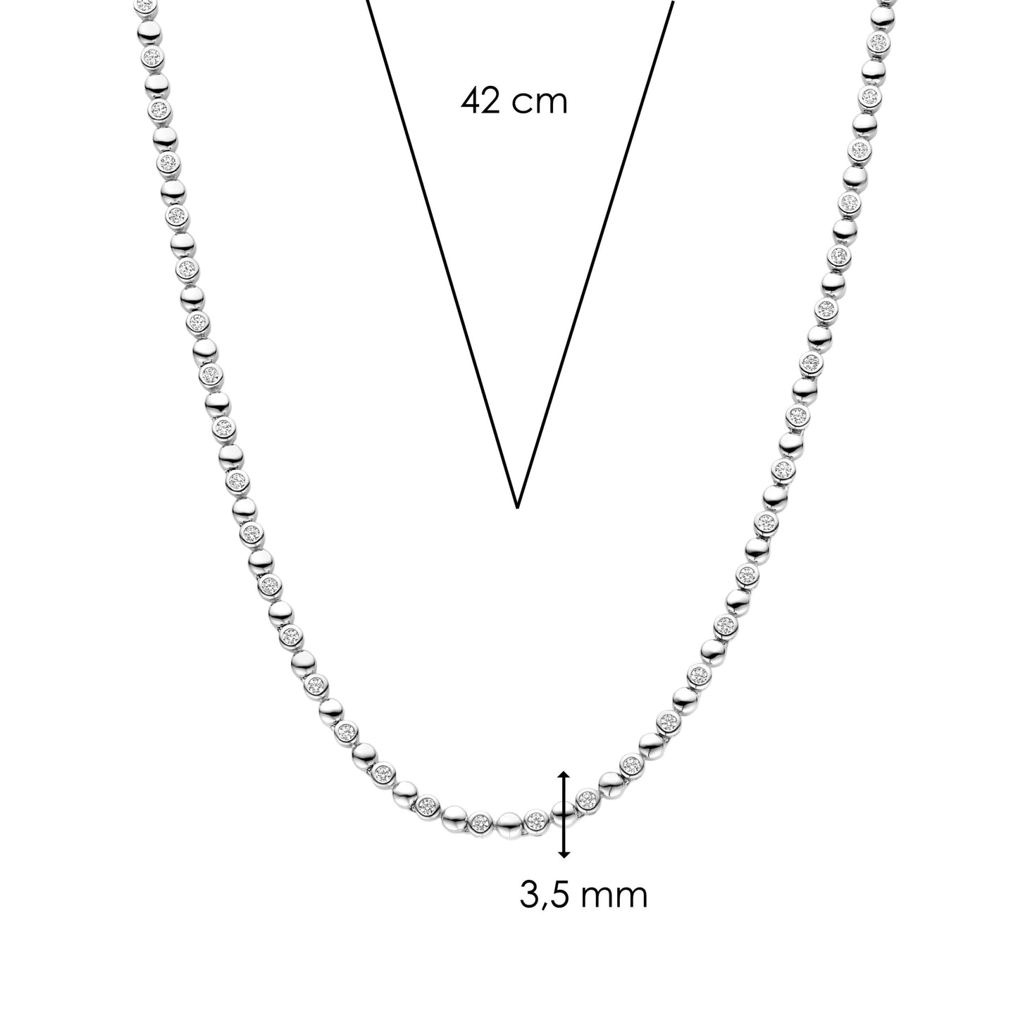 TI SENTO - Milano Necklace 34082ZI/42